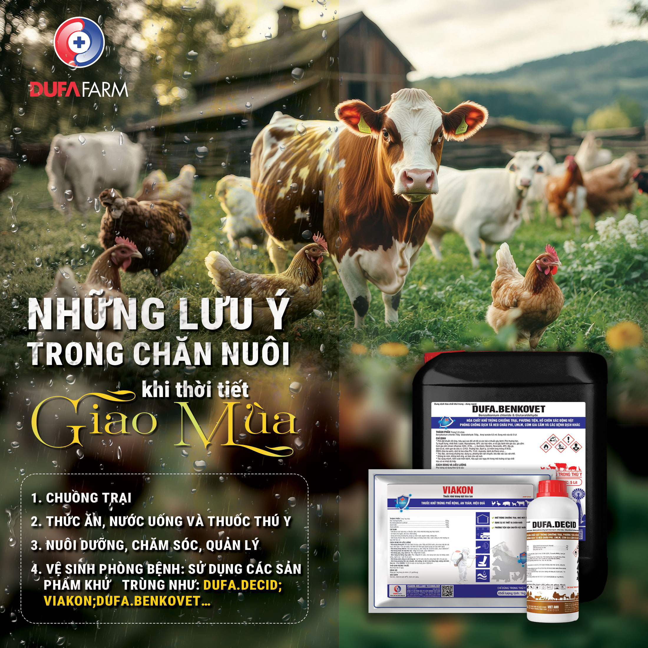 Những lưu ý trong chăn nuôi khi thời tiết giao mùa