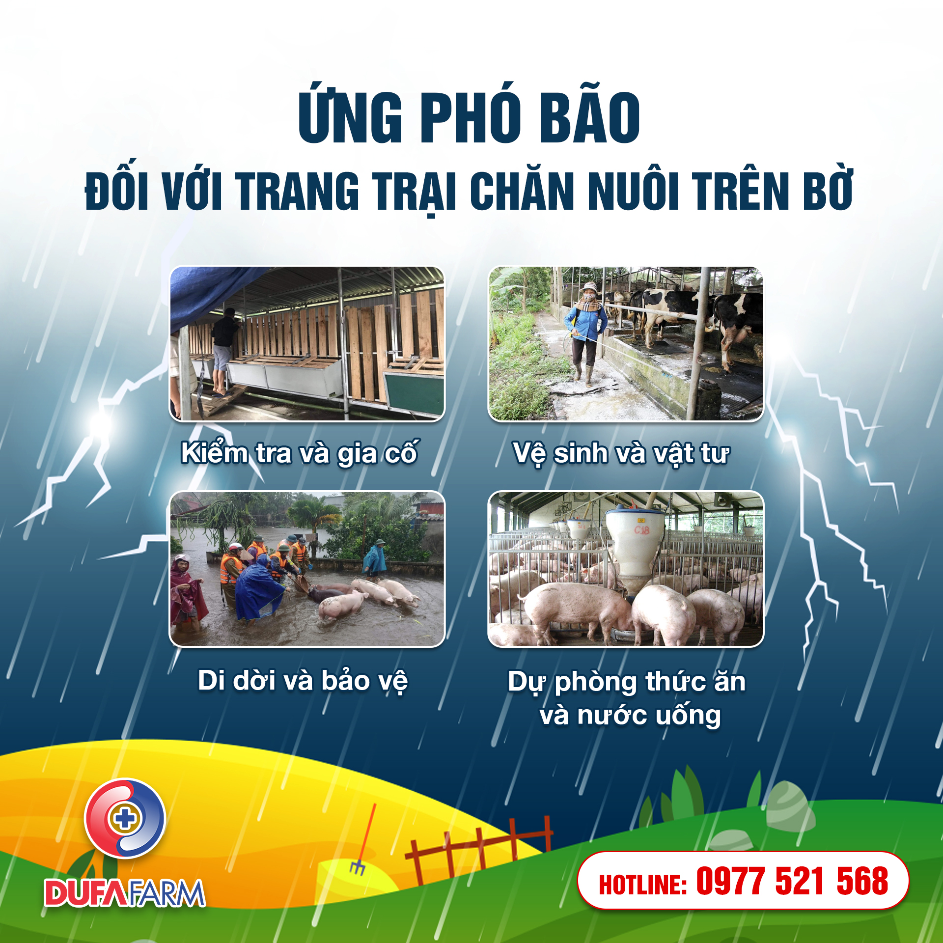 ỨNG PHÓ MÙA MƯA BÃO: TRANG TRẠI CHĂN NUÔI CẦN LÀM GÌ ĐỂ BẢO VỆ VẬT NUÔI?