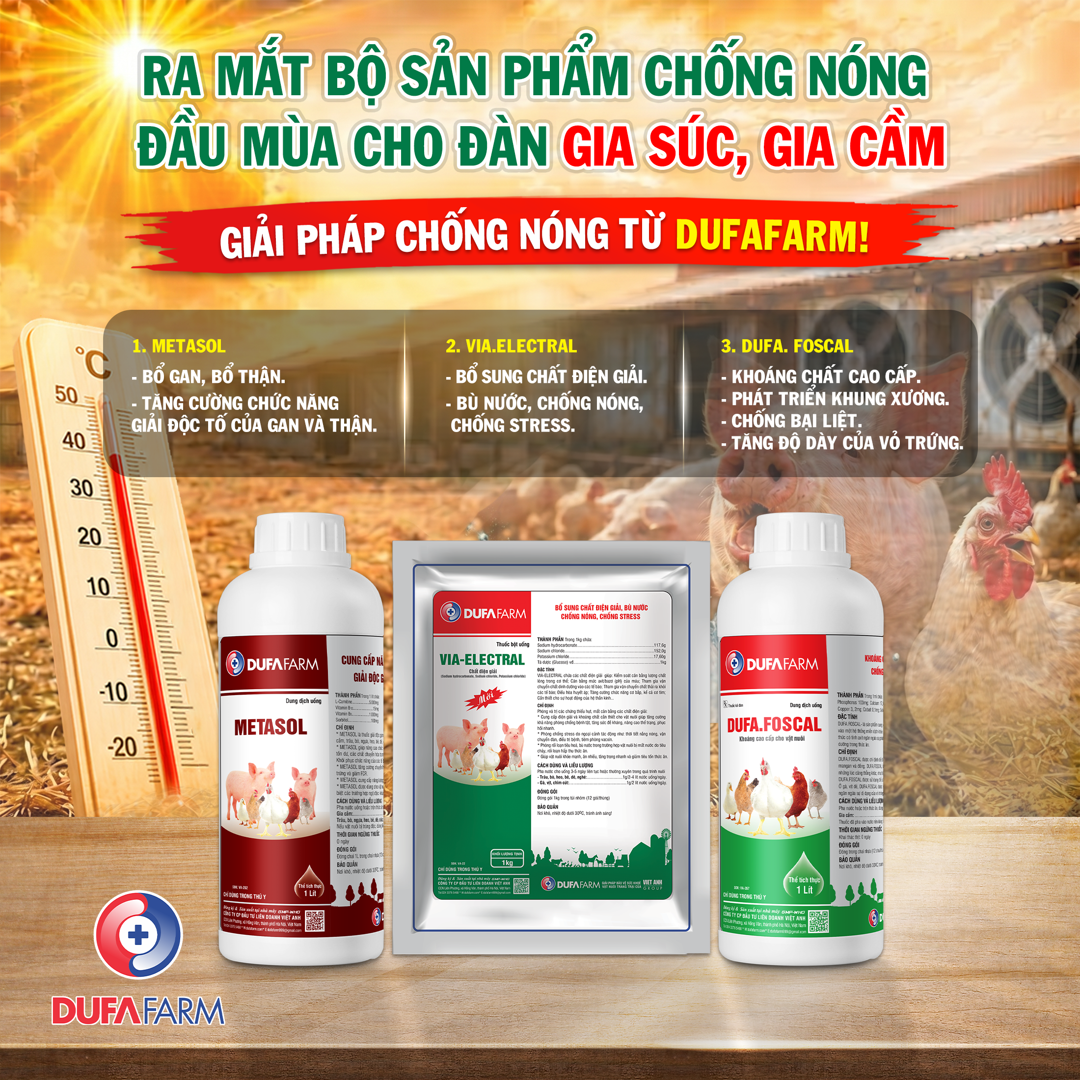RA MẮT BỘ SẢN PHẨM CHỐNG NÓNG CHO ĐÀN GIA SÚC, GIA CẦM